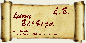 Luna Bilbija vizit kartica